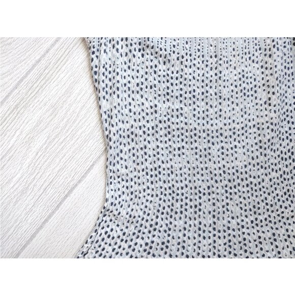 Knit Maxi Dress Beach Umbrella Polka Dots Pale Blue Sleeveless Stretch S Nic+Zoe - Picture 6 of 12